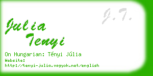 julia tenyi business card